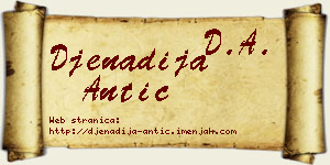 Đenadija Antić vizit kartica